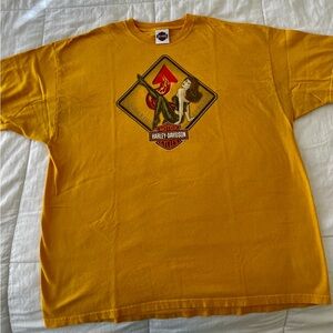 Temecula Harley Davidson men’s xxl yellow vintage Harley shirt